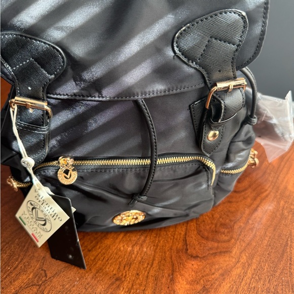 Valentino Orlandi Vegan Leather Stylish Backpack with pouch! - Picture 2 of 15